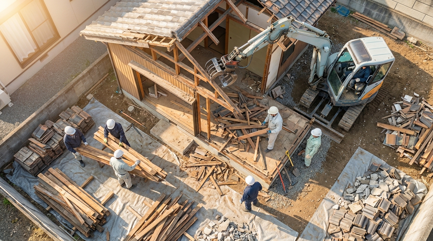 解体工事の流れを全解説|準備・費用・完了後の手続きまで
